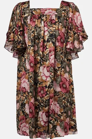 Chloé Chloé Abito corto in chiffon di seta