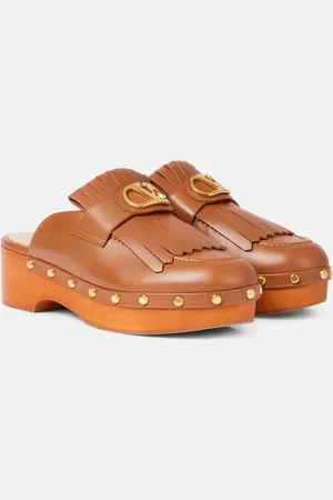 VALENTINO GARAVANI Mules VLogo in pelle con frange