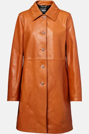 VERSACE Cappotto Barocco in pelle