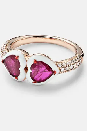 Kamyen Anello in oro 18kt con rubino e diamanti