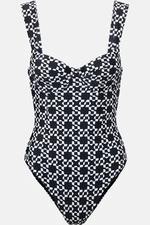 Simkhai Costume intero bustier Lexi con stampa