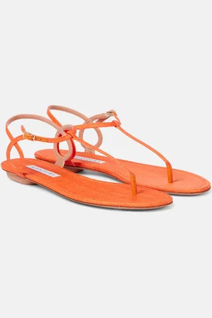 Aquazzura Sandali Almost Bare effetto rafia