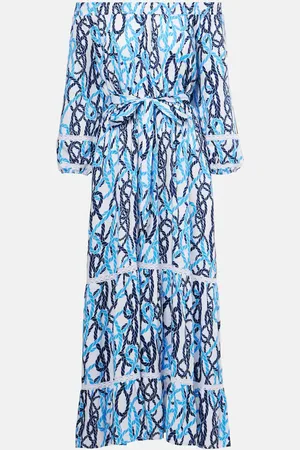 Melissa Odabash Abito midi Eclipse con scollo bardot