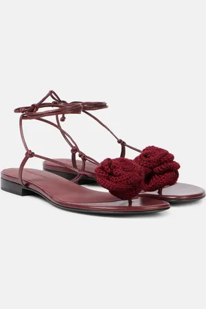 MAGDA BUTRYM Sandali in pelle con applicazione floreale
