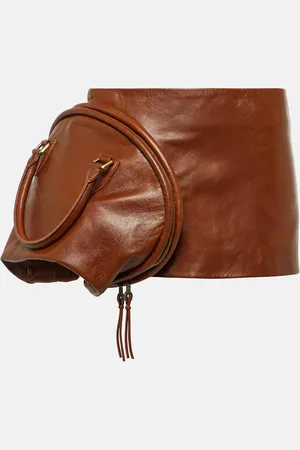Acne Studios Minigonna in pelle a vita bassa
