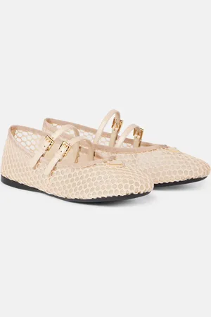 Prada Ballerine Mary Jane in macramé e mesh