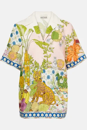 ALÉMAIS Alémais Camicia Hazel in lino con stampa