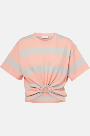 Paco rabanne T-shirt in jersey di cotone a righe