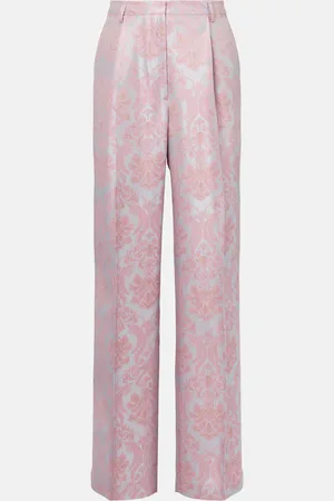 DRIES VAN NOTEN Pantaloni regular in jacquard floreale