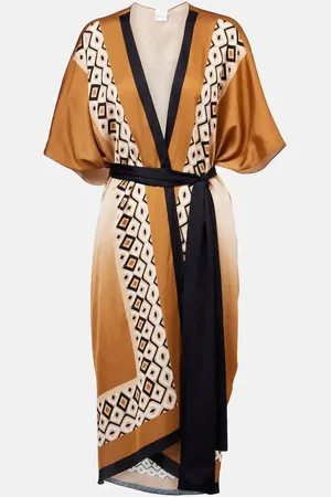 Max Mara Copricostume Dany in raso con stampa