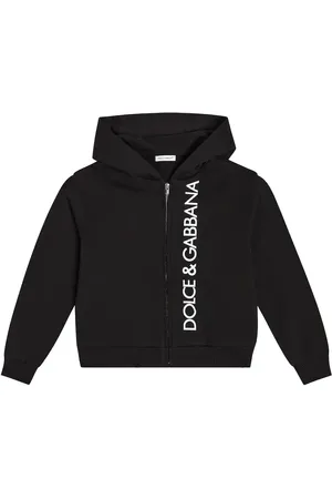 Dolce & Gabbana Felpa in cotone con cappuccio e logo