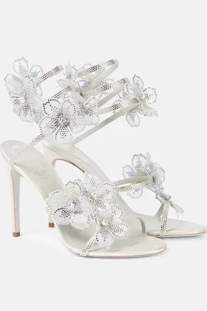RENE CAOVILLA Sandali 105 in raso con cristalli