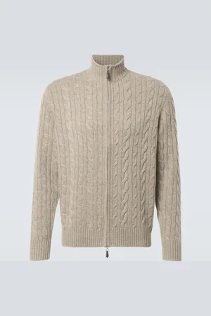 Arch4 Cardigan in cashmere a trecce