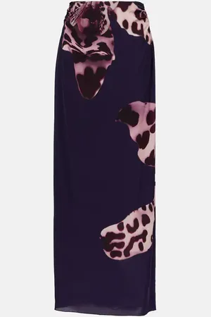 DRIES VAN NOTEN Gonna lunga con stampa