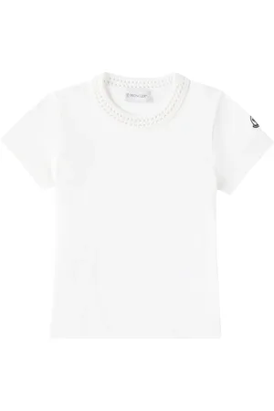 Moncler T-shirt in jersey di cotone con crochet