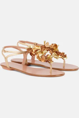 Aquazzura Sandali in pelle metallizzata