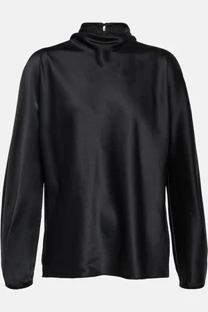 Vince Blusa in seta drappeggiata