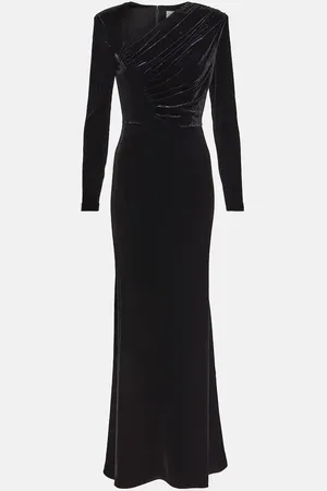 Roland Mouret Abito lungo asimmetrico in velluto