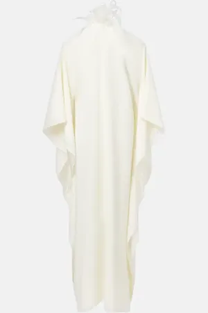 ‎Taller Marmo‎ Abito lungo off-shoulder con piume