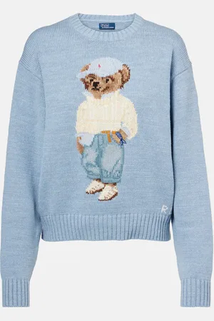 Ralph Lauren Pullover Polo Bear in cotone con intarsio