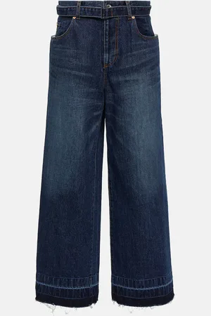 SACAI Jeans a gamba larga con cintura