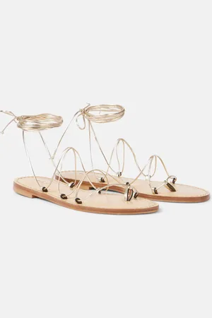 AMANU Sandali Serengetti in pelle metallizzata