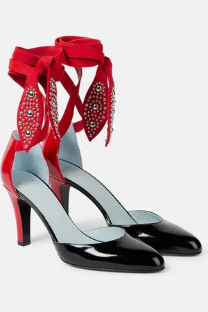 VALENTINO GARAVANI Pumps Foliefoliage 85 in suede e vernice
