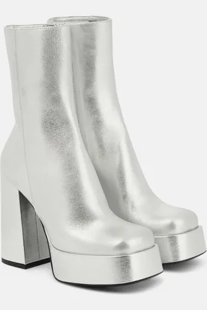 VERSACE Stivaletti Aevitas in pelle con plateau