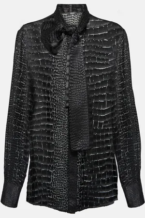 VERSACE Blusa in raso di misto seta