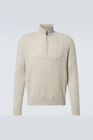 Arch4 Pullover Thames in cashmere con zip corta