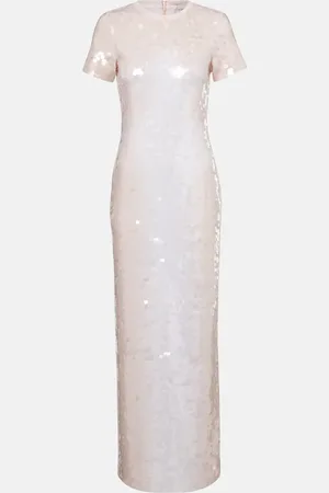 Sportmax Abito lungo in jersey con paillettes
