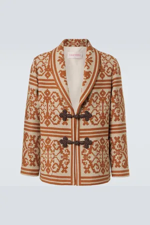 VALENTINO Cardigan in cotone e lino