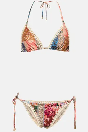 ZIMMERMANN Bikini Devi in crochet con stampa