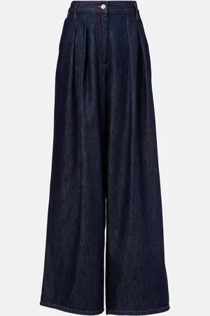 DRIES VAN NOTEN Jeans a gamba larga e vita alta