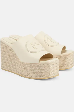 Gucci Sandali espadrillas GG in pelle
