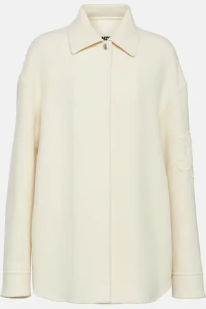 Jil Sander Giacca in lana vergine con logo
