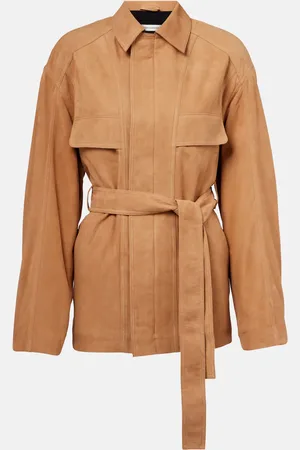 Nour Hammour Giacca Zakary in suede con cintura