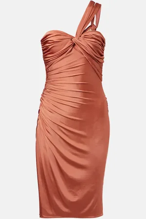 Tom Ford Abito midi in jersey con ruches