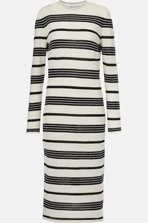 Moncler Abito midi in misto cotone