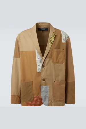 Comme des Garçons Comme des Garçons Homme Blazer in raso di misto cotone patchwork