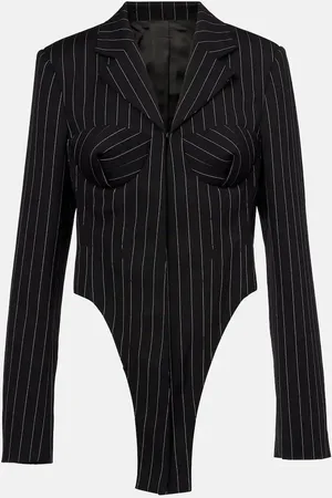 Jean Paul Gaultier Blazer in lana vergine a righe
