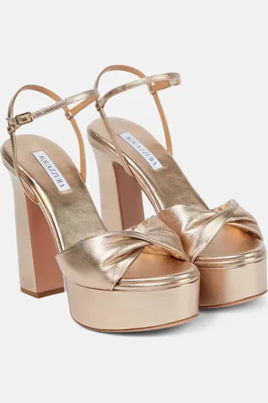 Aquazzura Sandali Twist 120 in pelle con plateau