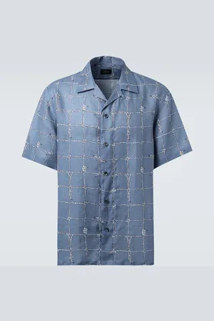 BRIONI Camicia in lino con stampa