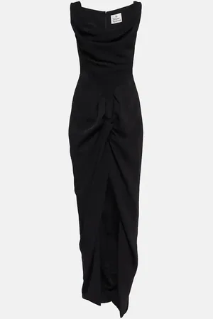 Vivienne Westwood Abito midi Panther drappeggiato in crêpe