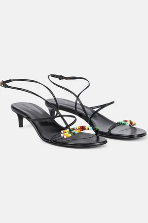 Khaite Sandali Loop 35 in pelle con perline