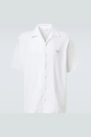 Prada Camicia bowling in spugna di cotone