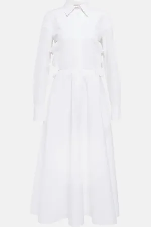 VALENTINO Abito chemisier in cotone con fiocco