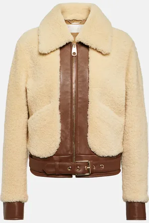 Chloé Chloé Giacca in shearling con pelle