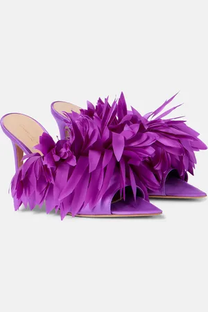 Gianvito Rossi Mules Daniah 85 in crêpe di raso