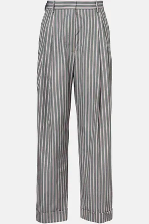 DRIES VAN NOTEN Pantaloni regular in popeline di cotone